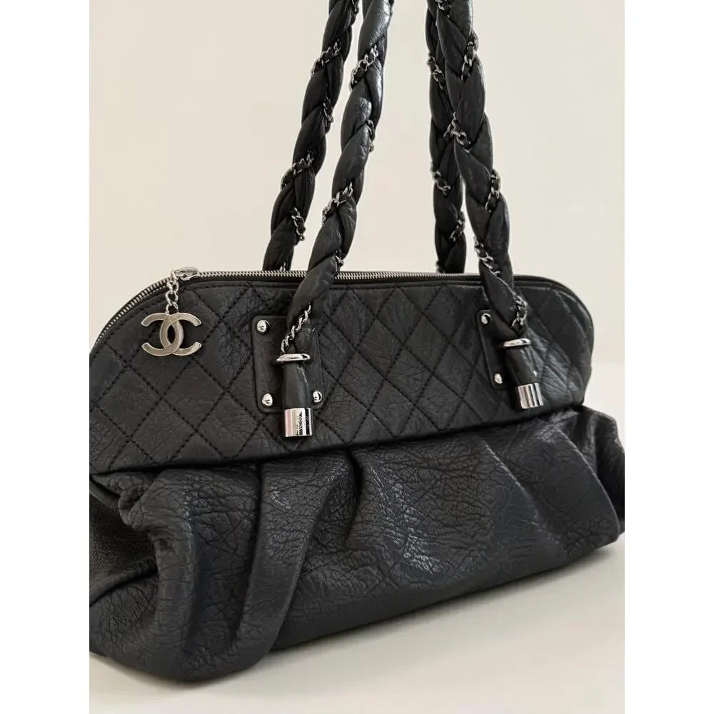 Oversized CHANEL Lady Braid Tote Black XL Braided Chain Handles